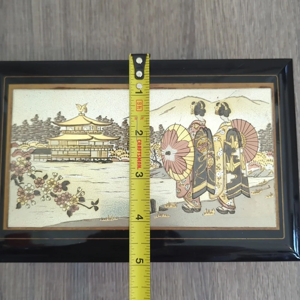 Vintage Japanese Chokin Lacquered Jewelry Music Box